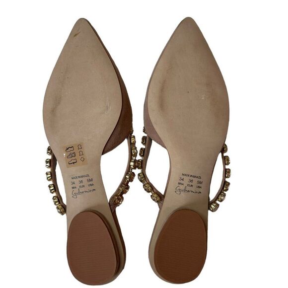 Anthropologie Guilhermina Femme Flats Women's Size 5 Sparkly Studs Slip Ons - Picture 7 of 15